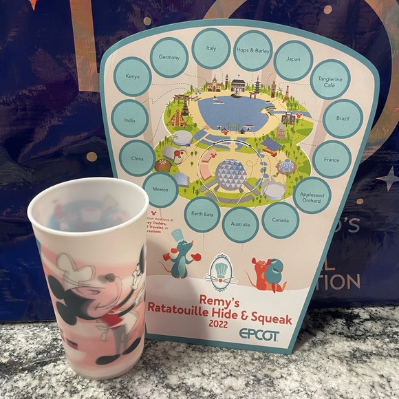 Disney Epcot Food and Wine festival mickey cup and map - Picture 2 of 7